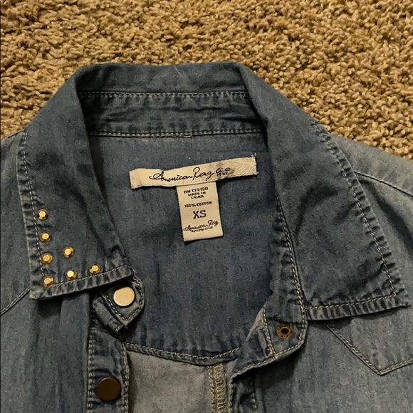 Thin fitted denim shirt jacket - Picture 2 of 3